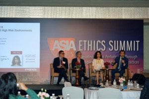 A panel at the 2015 Asia Ethics Summit. 