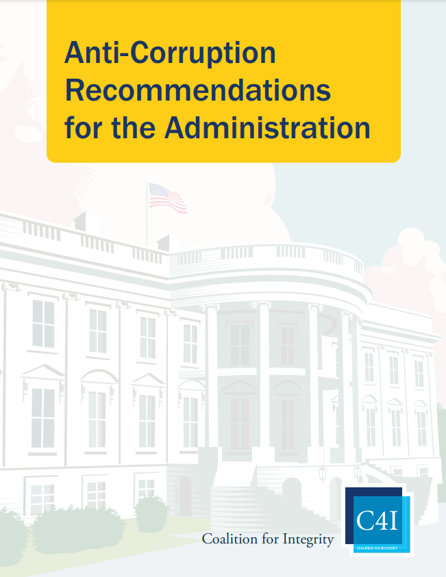 Cover of the C4I's new report, "Anti-Corruption Recommendations for the Administration." Click to read.
