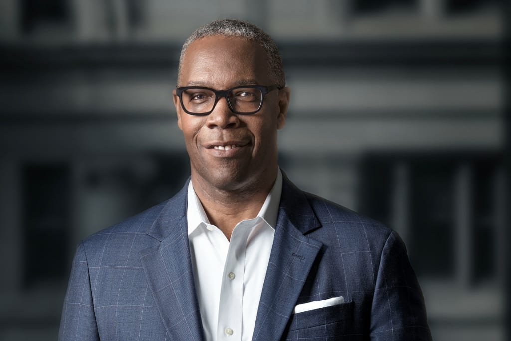 David S. Huntley, SEVP & Chief Compliance Officer, AT&T Inc. Huntley stands in a suit facing the camera. He is one of the most prominent Black executives in the country.
