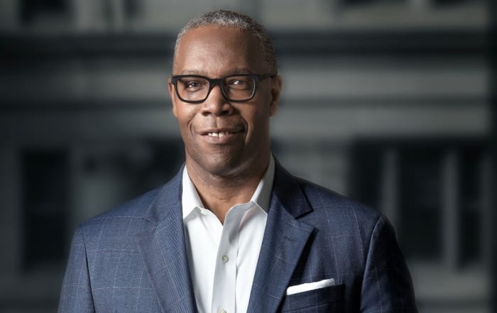 David S. Huntley, SEVP & Chief Compliance Officer, AT&T Inc. Huntley stands in a suit facing the camera. He is one of the most prominent Black executives in the country.