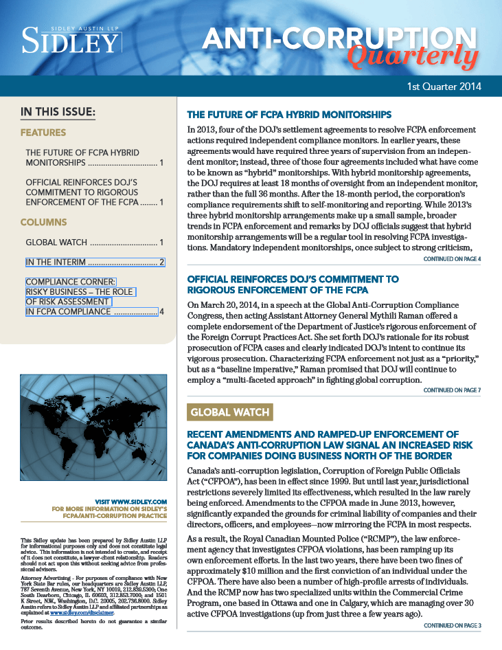 SEC Enforcement Quarterly 1st Quarter Ethisphere Magazine