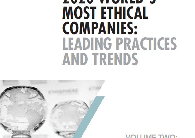 2020 World's Most Ethical Companies Best Practices Third Party Risk Management Report